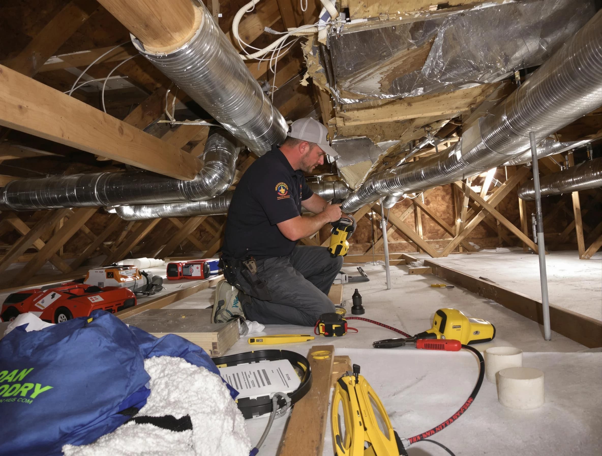 Professional air duct repair by Midlothian Air Duct Cleaning in Midlothian