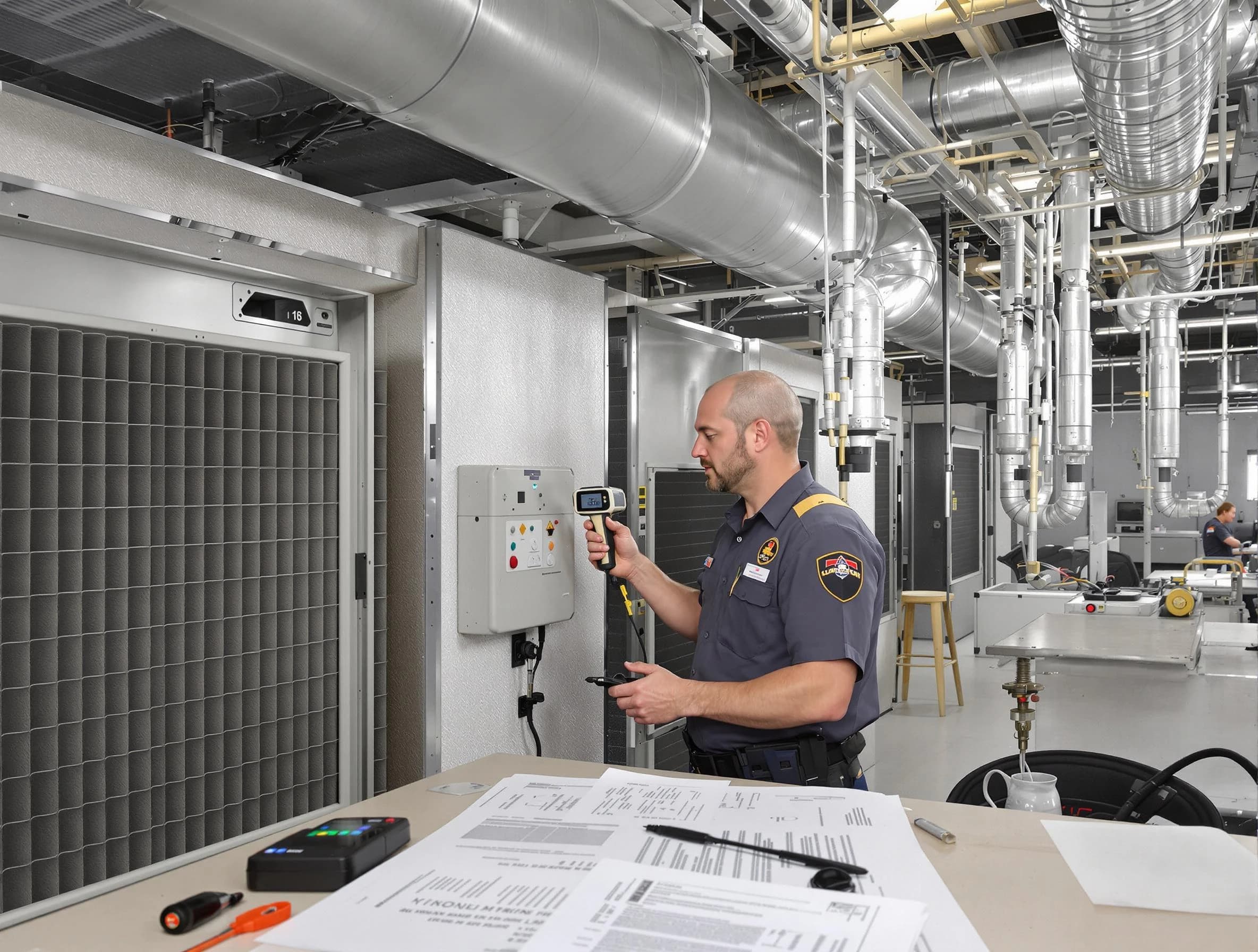 Professional filter system inspection by Midlothian Air Duct Cleaning in Midlothian