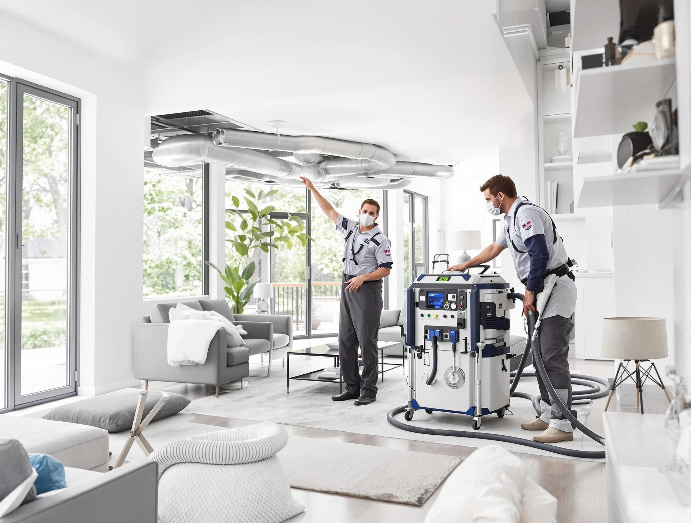 Midlothian Air Duct Cleaning professional conducting pure air duct cleaning with state-of-the-art equipment in Midlothian