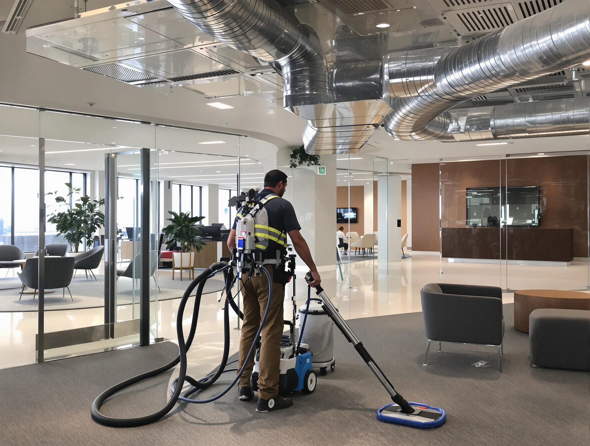 Commercial duct cleaning service by Midlothian Air Duct Cleaning in Midlothian