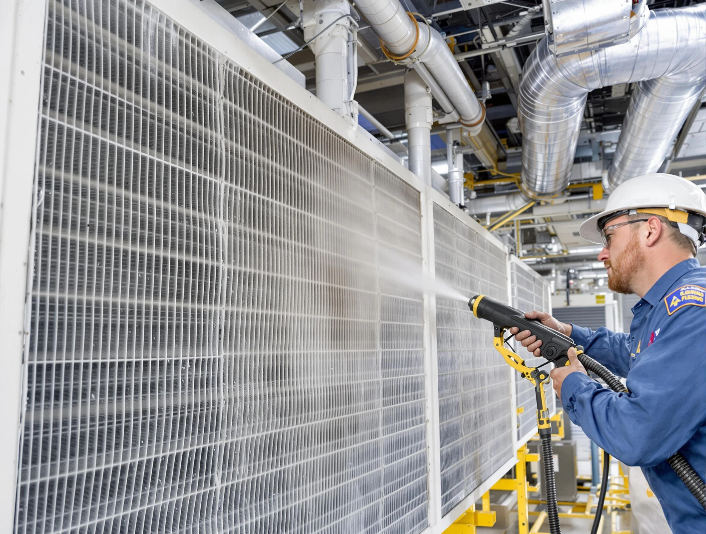 Professional commercial coil cleaning by Midlothian Air Duct Cleaning in Midlothian