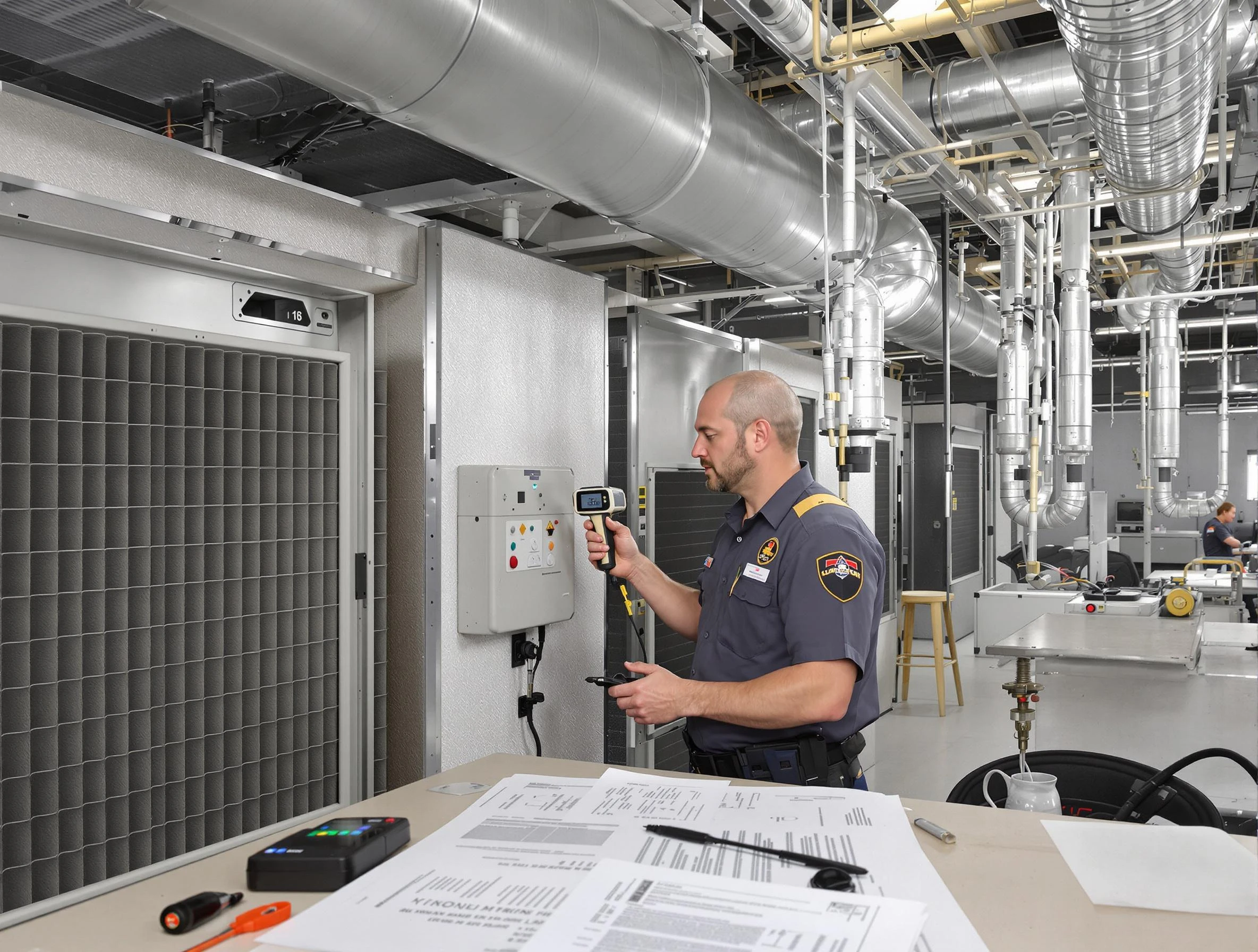 Professional filter system inspection by Midlothian Air Duct Cleaning in Midlothian