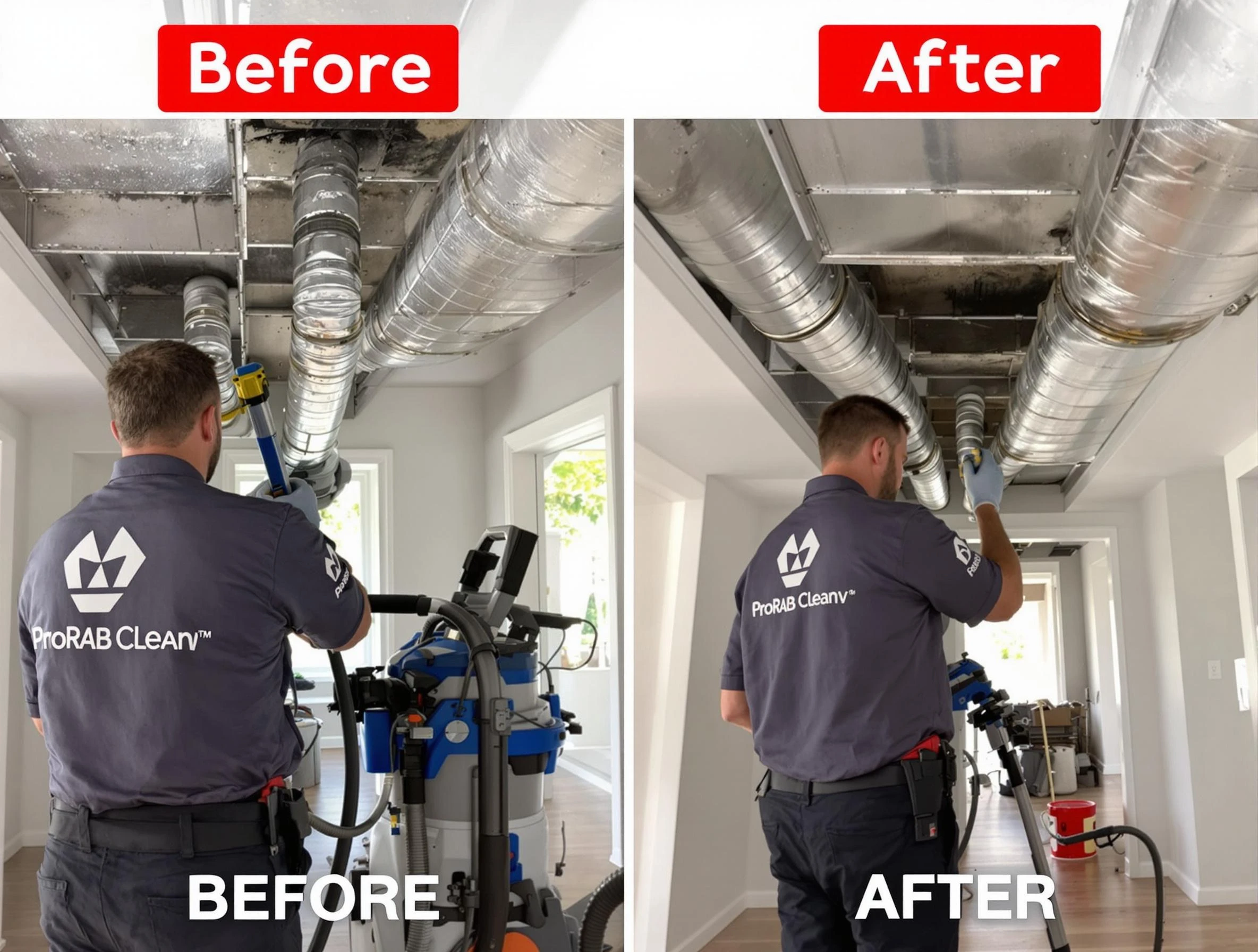 Midlothian Air Duct Cleaning expert performing thorough residential duct cleaning in a Midlothian home